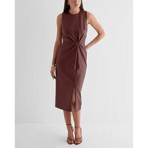 Express Chocolate Sleeveless Midi Dress